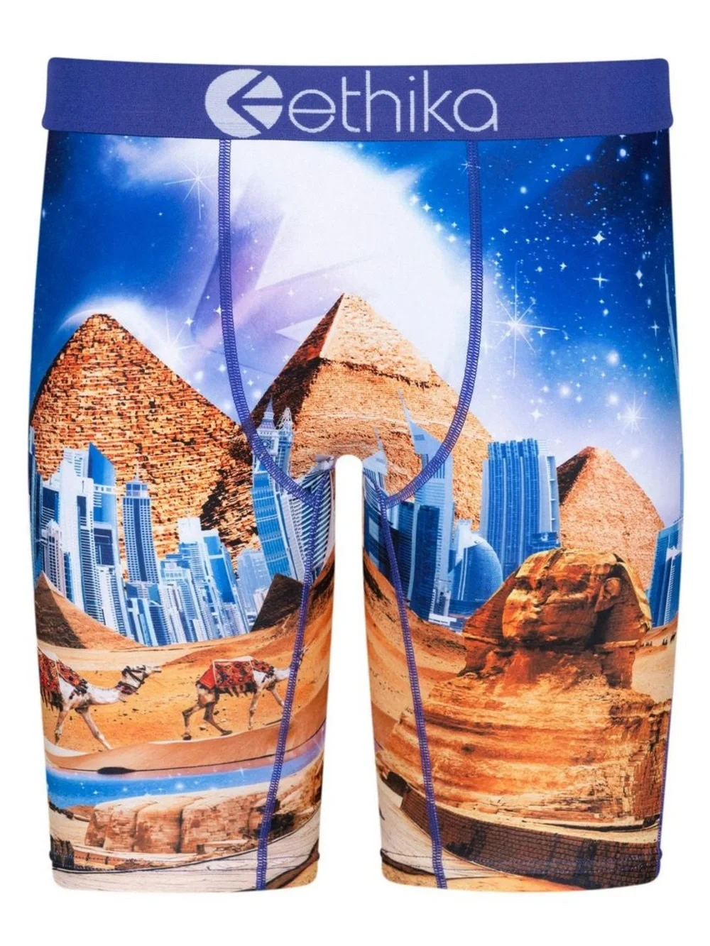 ethika Multicolor Graphic The Staple Boxer Briefs Trio - Blue, Red, Gold